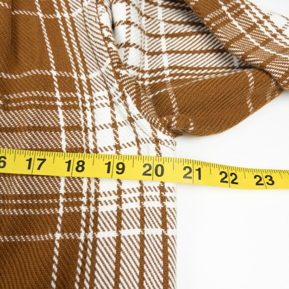 Outerknown Blanket Shirt Men's Small Heavyweight Flannel Orange Plaid Button-Up - Picture 14 of 14